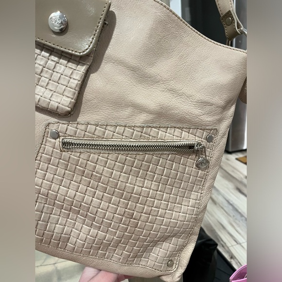 Vintage Taupe Leather Handbag - Picture 3 of 13